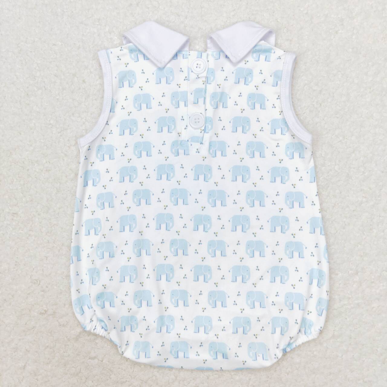 SR1824 cute elephant blue sleeveless girls romper