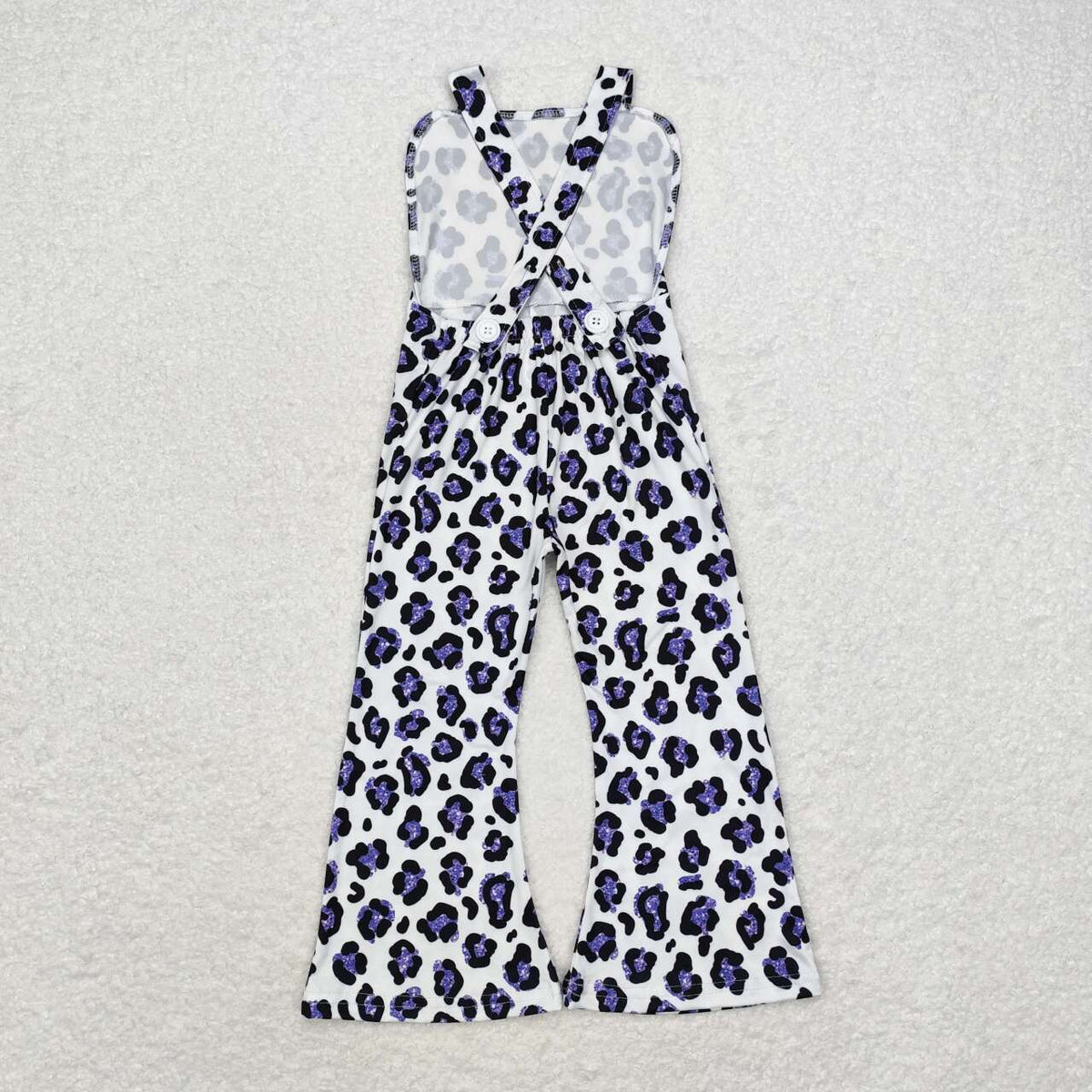 SR1932 purple leopard girls jumpsuits