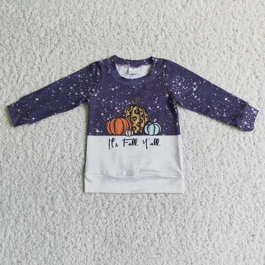 6 B4-32 It's Fall Y'all New Arrival Kids Fall T-shirts