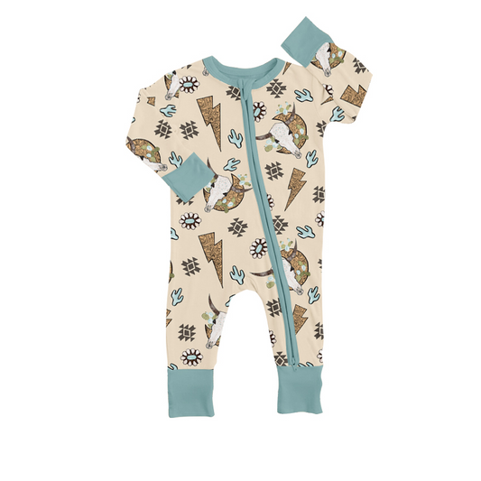 preorder LR0503 Western Cow Long Sleeve Kids Romper Kids Clothes