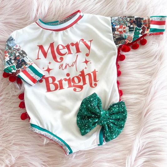 preorder LR0507 Merry Bright Long Sleeve Kids Romper Kids Clothes