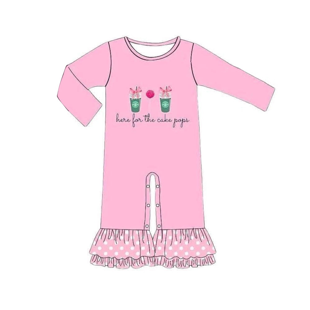 preorder LR1324 here for cake paps pink long sleeve girls romper