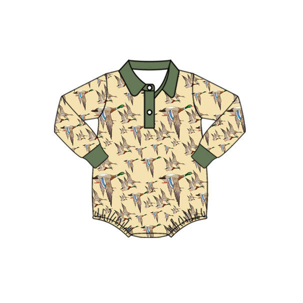 preorder LR1429 mallard long sleeve boys romper