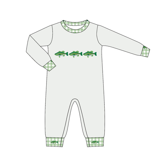 preorder LR3006 Hunting Fishing Long Sleeve Boys Romper