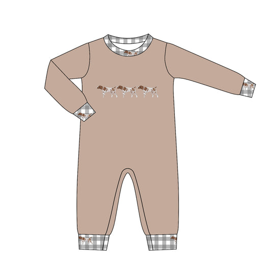 preorder LR3009 Hunting Dog Long Sleeve Boys Romper