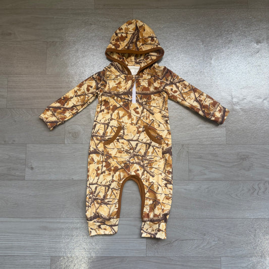 preorder Samples LR3033 Hunting Camo Hoodie Long Sleeve Boys Romper