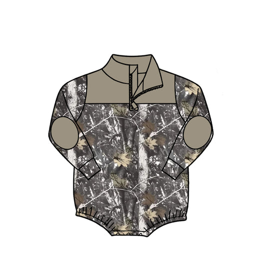 preorder LR3047 Hunting Style Long Sleeve Boys Romper