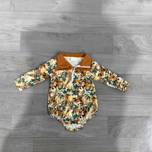 preorder Samples LR3048 Hunting Style Long Sleeve Boys Romper