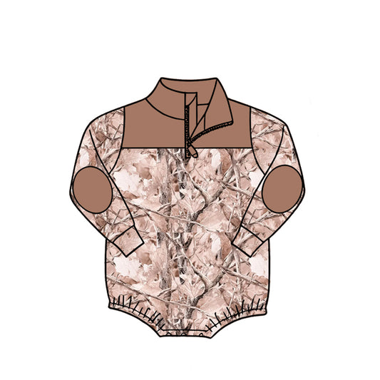 preorder LR3049 Hunting Style Long Sleeve Boys Romper