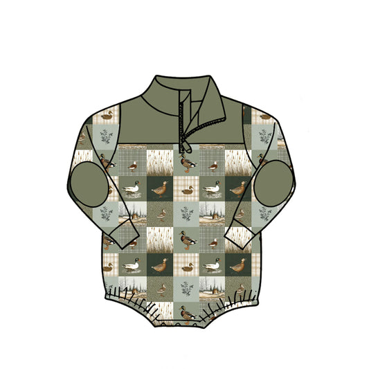 preorder LR3051 Hunting Style Long Sleeve Boys Romper