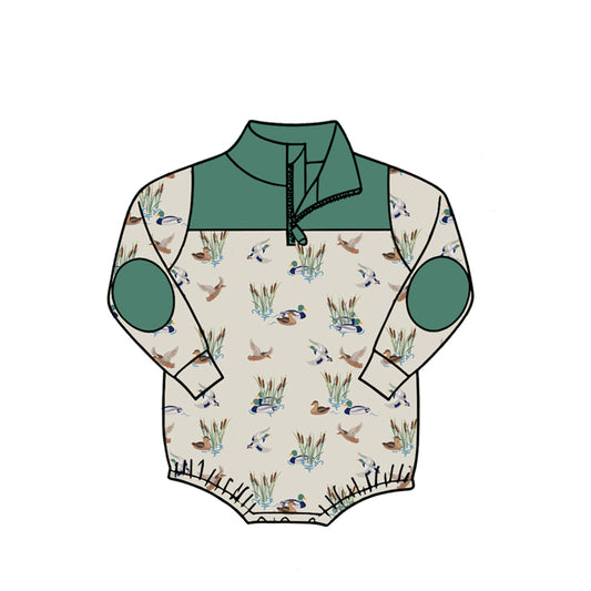 preorder LR3052 Hunting Style Long Sleeve Boys Romper