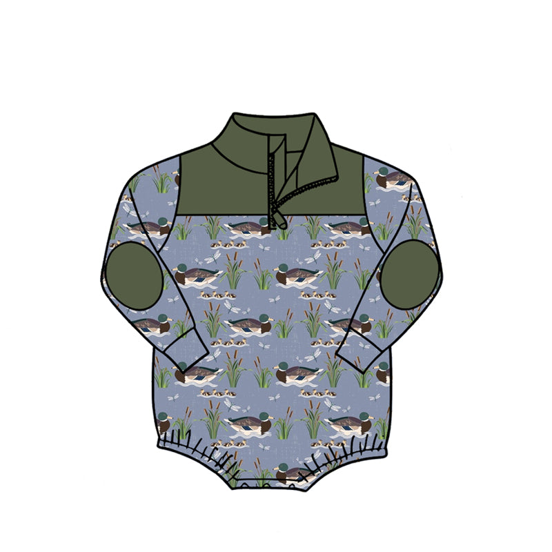 preorder LR3053 Hunting Style Long Sleeve Boys Romper