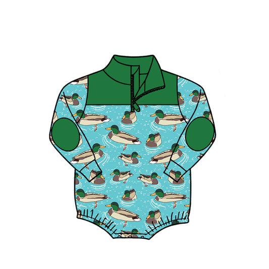 preorder LR3055 Hunting Style Long Sleeve Boys Romper