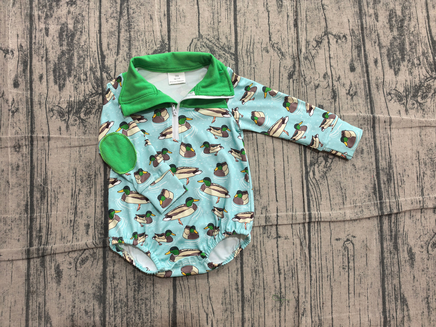 preorder Samples LR3055 Hunting Style Long Sleeve Boys Romper