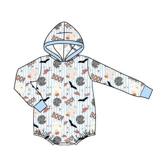 preorder LR3206 Halloween Spooky Bat Hoodie Long Sleeve Boys Romper