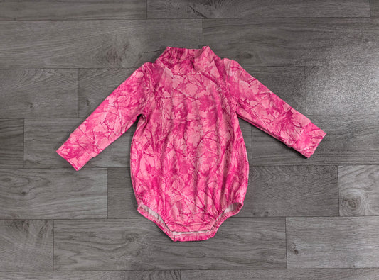 preorder Samples LR3224 Hunting Hot Pink Long Sleeve Girls Romper