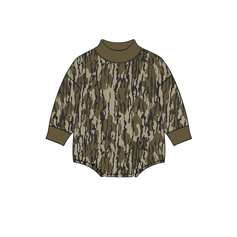 preorder LR3259 Hunting Camo Long Sleeve Girls Romper