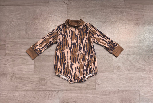 preorder Samples LR3259 Hunting Camo Long Sleeve Girls Romper