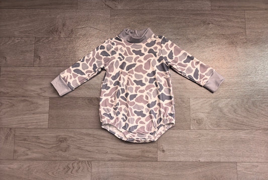 preorder Samples LR3260 Hunting Camo Long Sleeve Girls Romper