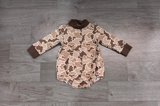 preorder Samples LR3263 Hunting Camo Long Sleeve Girls Romper