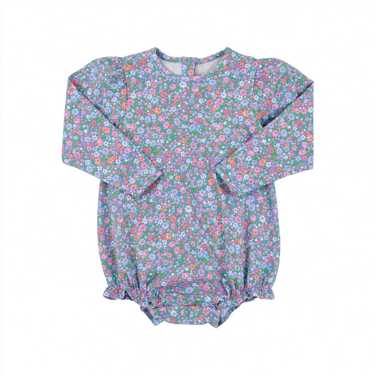 preorder LR3388 Flowers Floral Long Sleeve Girls Romper