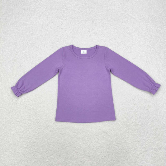 GT0645 purple long sleeve girls top pullover