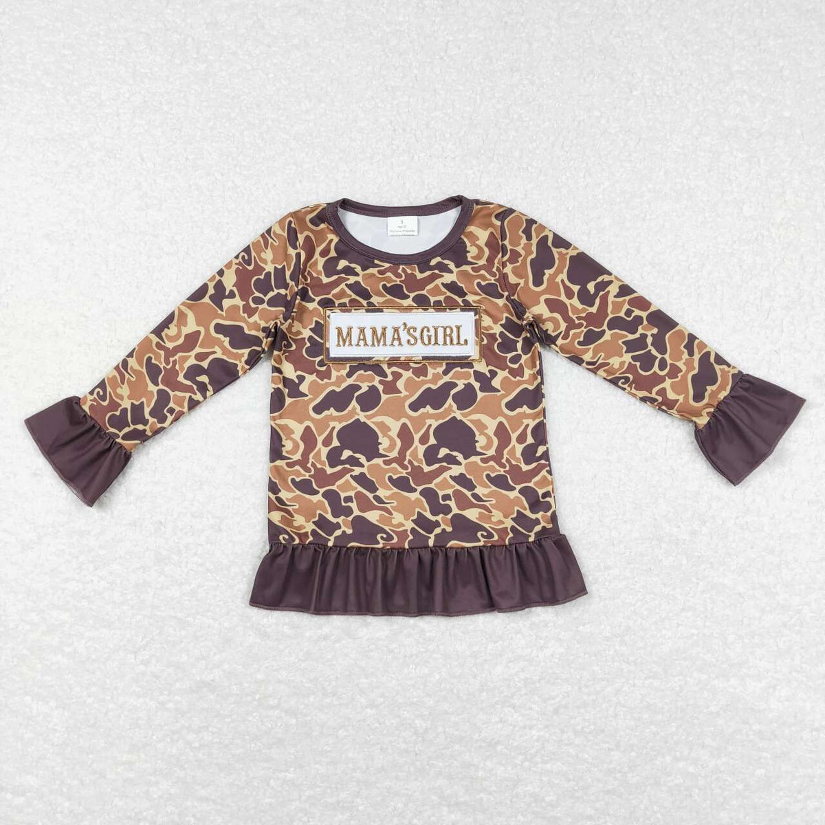 GT0405 Mamas girl camo long sleeve girls pullover