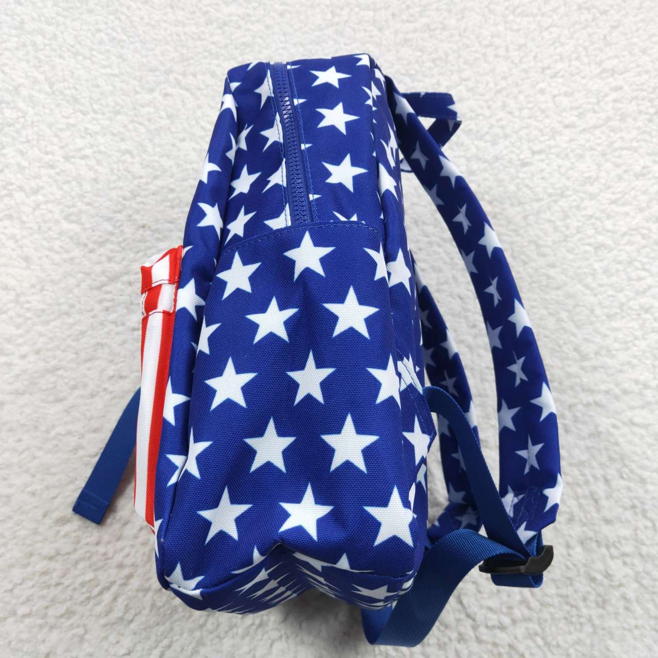 BA0053 4th of July Blue Star Red Striped Kids School Bag