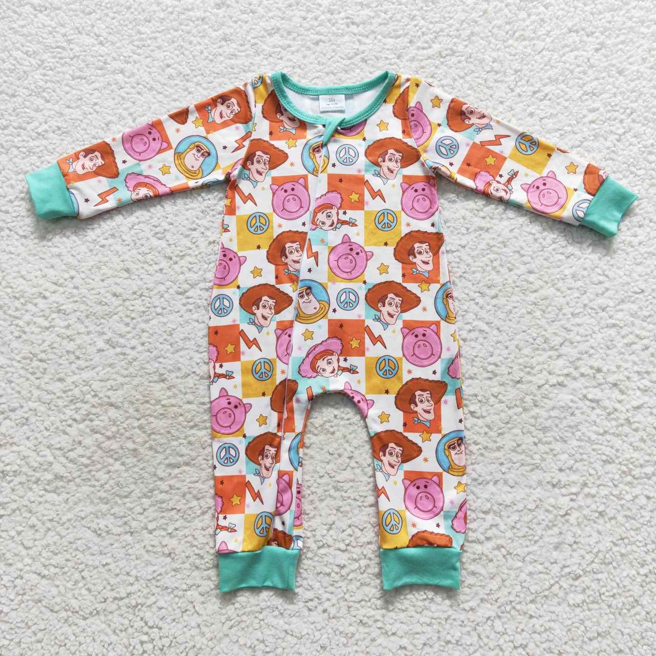 LR0558 Cartoon toy long sleeve kids romper