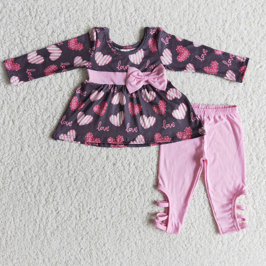 Valentine Baby Girls Pink Crossing Pants Outfits