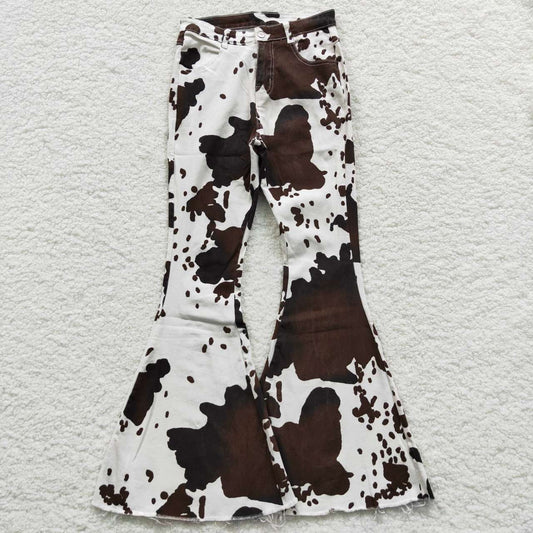 P0120 Cow Print Adult Denim Jeans