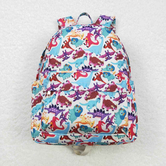 BA0153 Colorful dinosaur purple kids bag