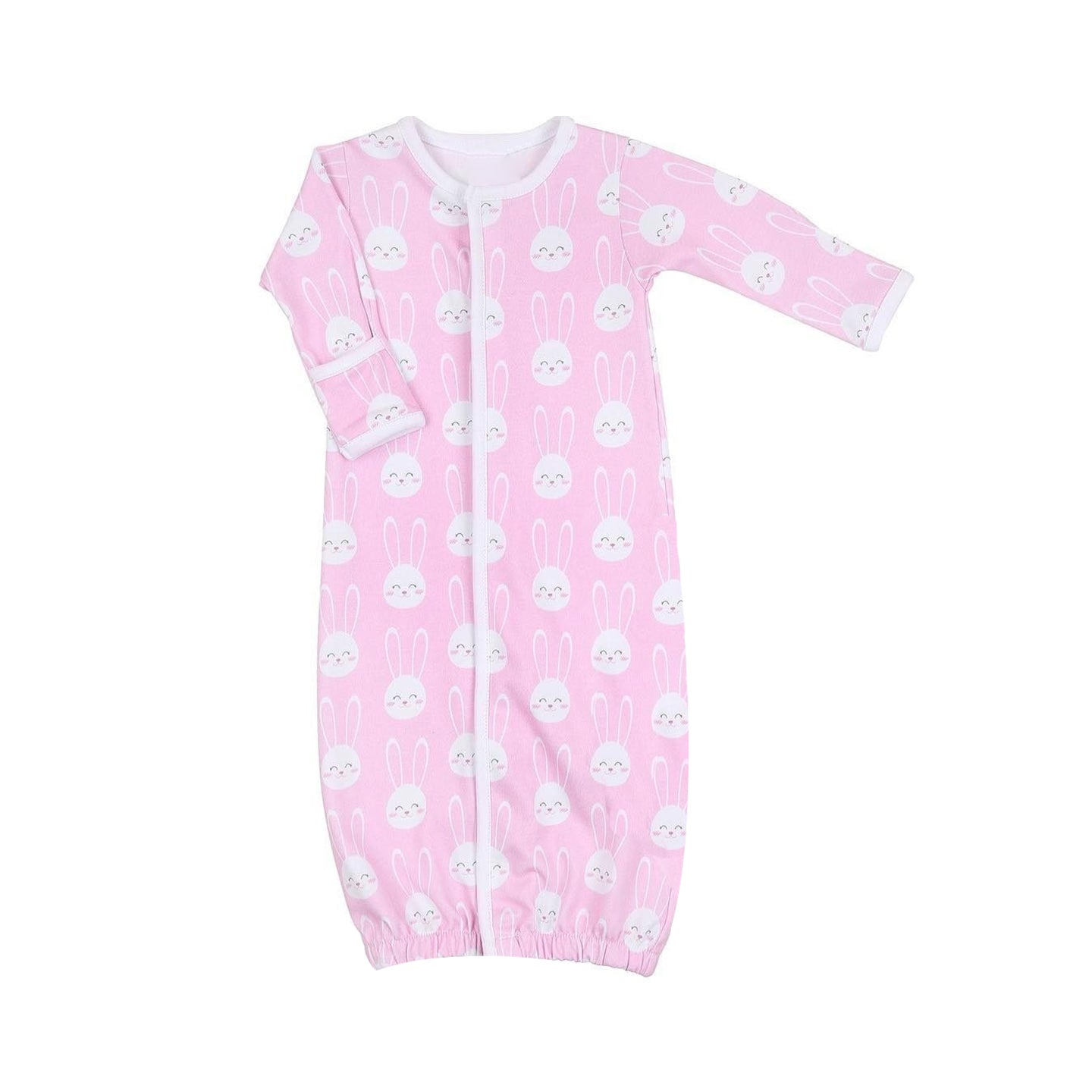 preorder NB0035 Easter Rabbit Pink Long Sleeve Girls Newborn