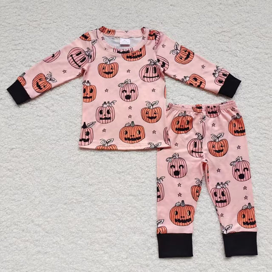 BLP0215 Halloween Pumpkin Orange Boys Pajamas