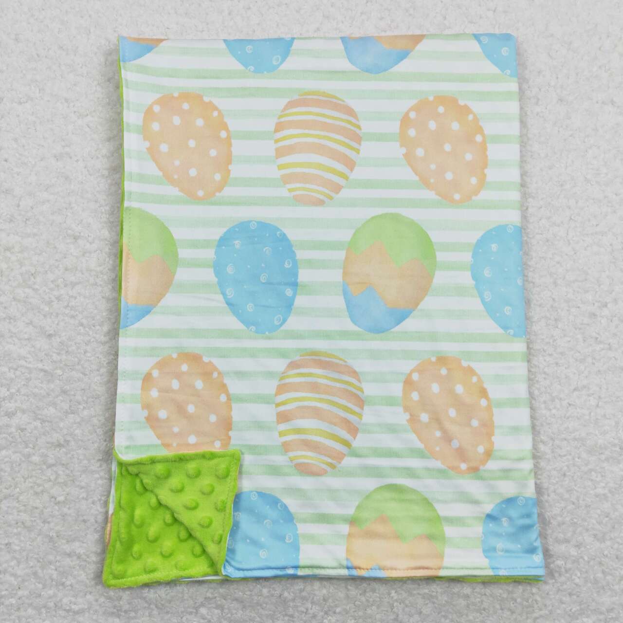 BL0102 Easter egg green baby blanket