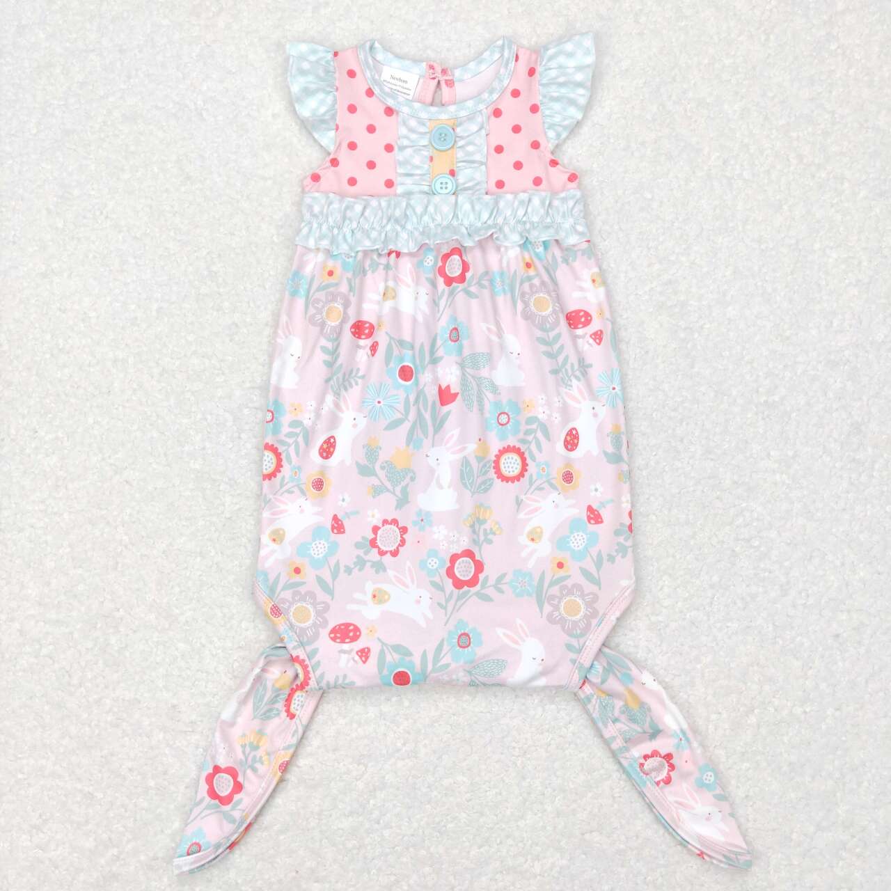 NB0033 Colorful flowers flutter sleeve girls newborn