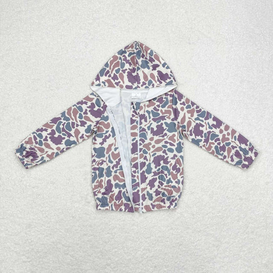 BT0793 grey camo long sleeve hoodie boys coat