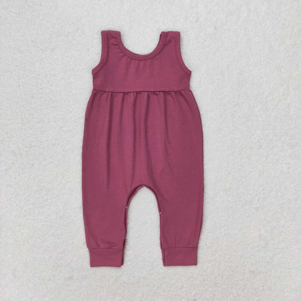 SR1453 maroon sleeveless girls romper