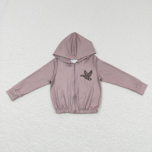 GT0336 Hunt deer pink camo hoodie girls coat