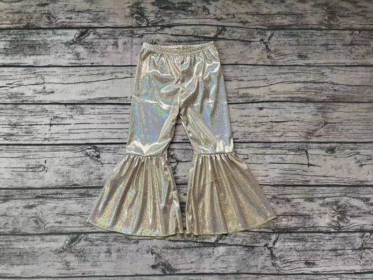 preorder P0184 Golden Metallic Glitter Lurex Shimmer Silk Disco Pants