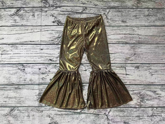 preorder P0185 Atrovirens Metallic Glitter Lurex Shimmer Silk Disco Pants