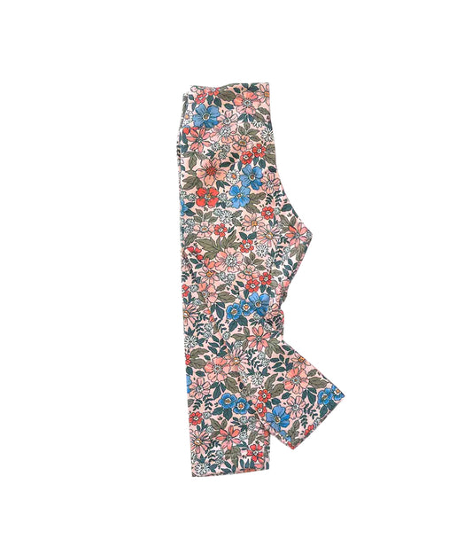 preorder P0215 Colorful Flowers Milk Silk Girls Pants