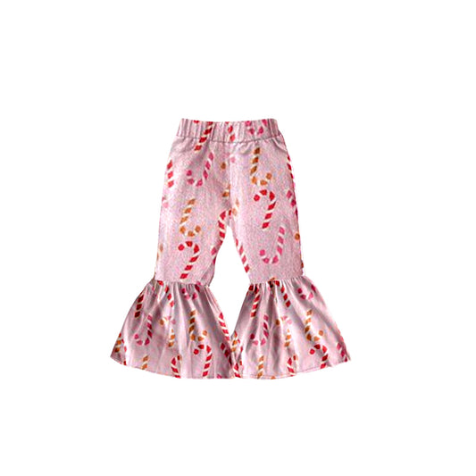 preorder P0239 Christmas candy cane pink girls pants