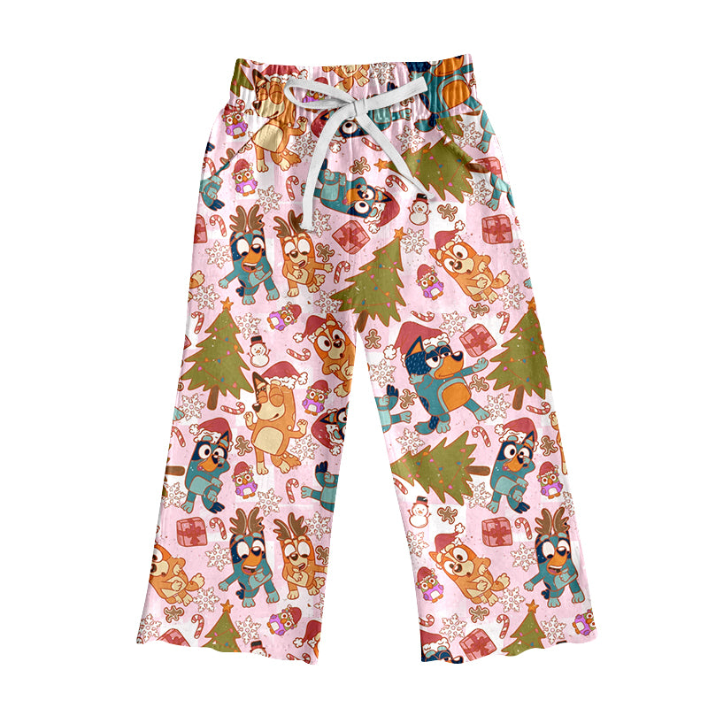 preorder P0267 Adult Christmas Cartoon dog pink pants