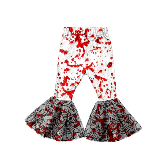 preorder P0280 Halloween red spider web girls pants