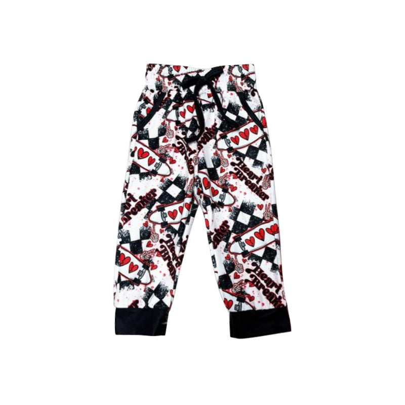 preorder P0383 Scooter heart black milk silk kids pants