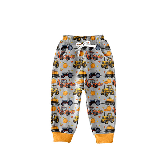 preorder P0477 Autumn tractor truck pumpkin boys pants