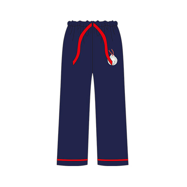 Preorder P0501 Christmas bell train navy blue adult pants