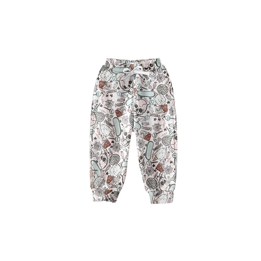 preorder P0513 Halloween grey skull boys pants