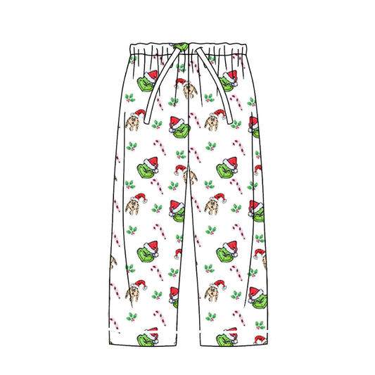 preorder P0537 Christmas cane candy green face adult man pants